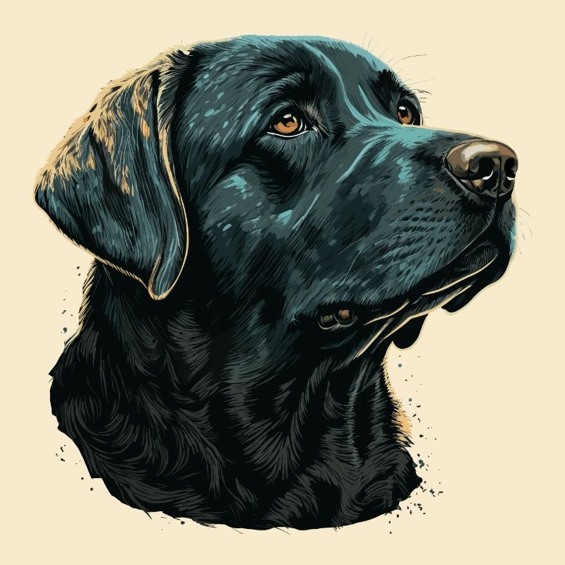 Dunkelblauer Labrador Retriever