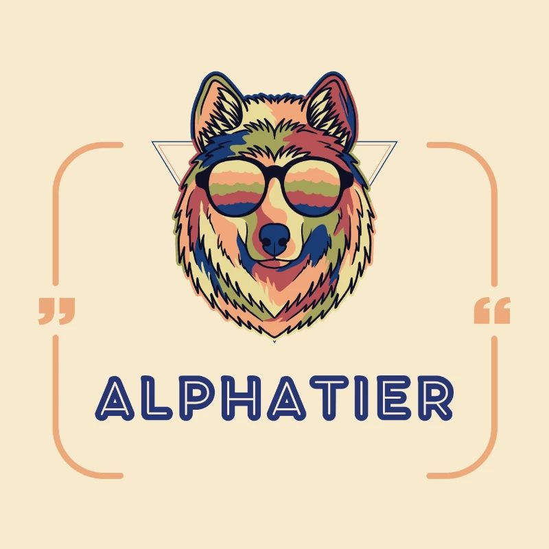 ALPHATIER Wolf Text bunt