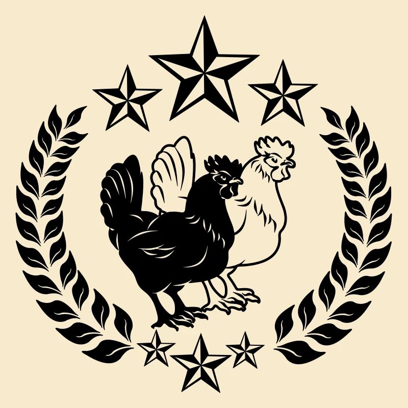 White and black chicken