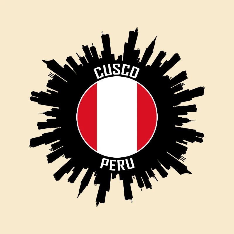 Cusco Skyline Pérou Flag Souvenir de voyage