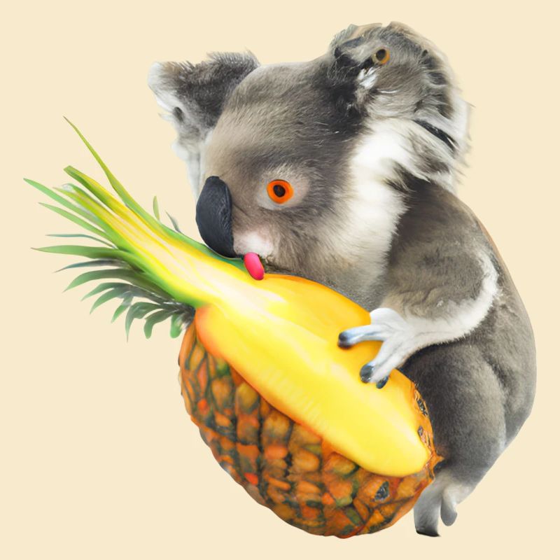 Koala et ananas