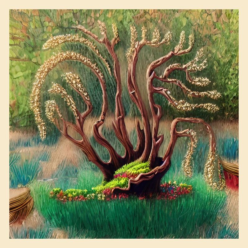 old tree during easter