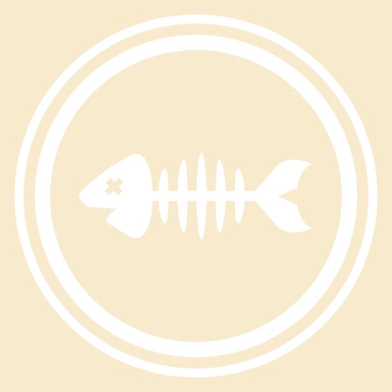 Fisch Symbol Knochen Gräte