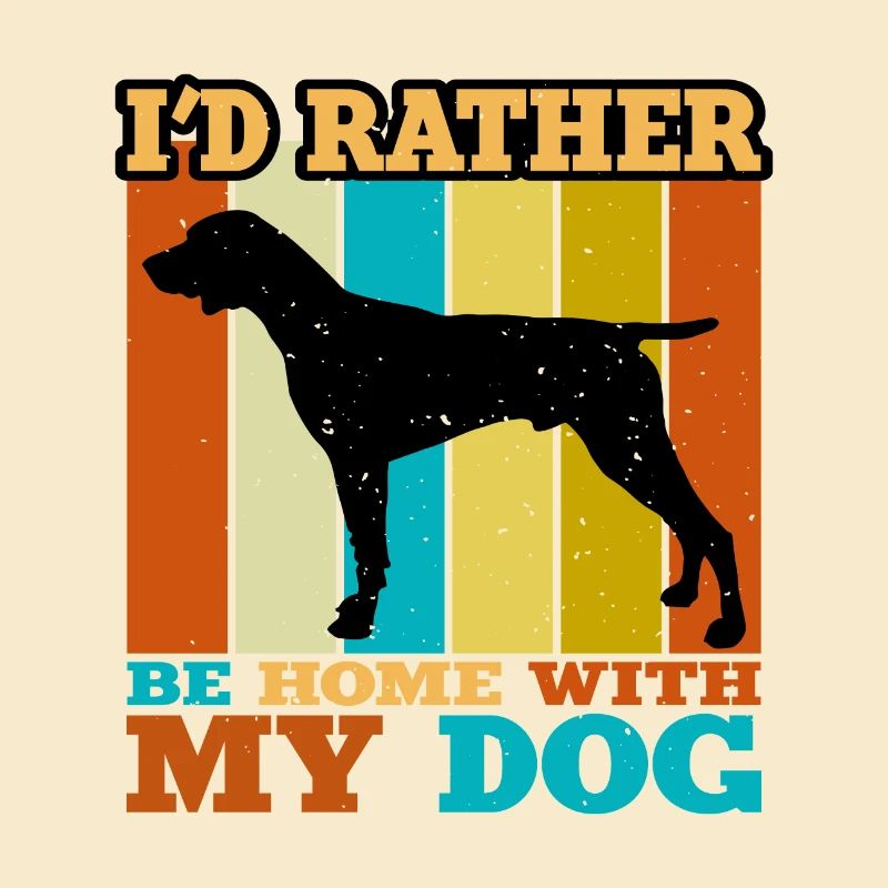 Allemand Pointer Chien Silhouette Rétro