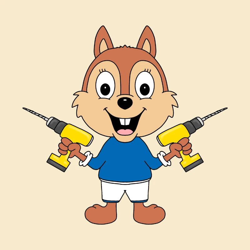 BOHRER - EICHHÖRNCHEN - HANDWERKER