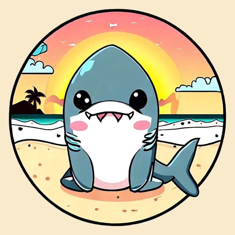 Requin détendu sur la plage