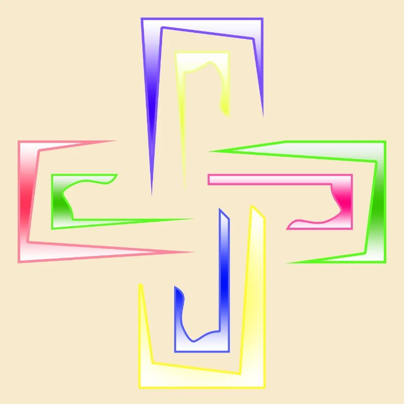 Prisme néon encadre le logo abstrait