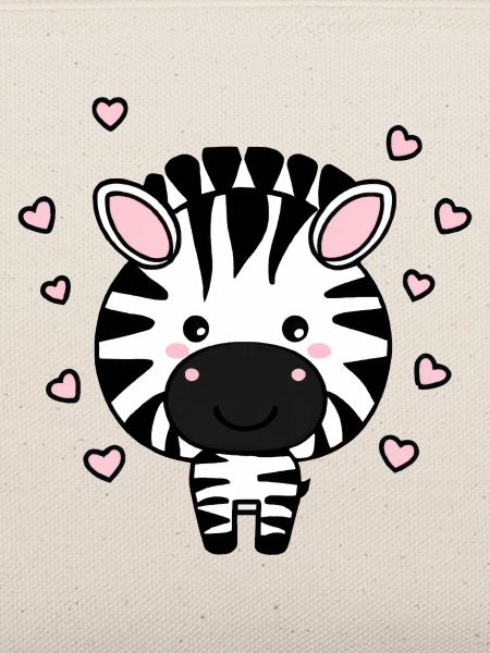 Süßes Zebra mit Herzchen