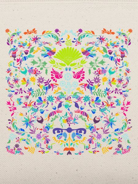 Lebendige Tier- und Pflanzenmuster. Otomi
