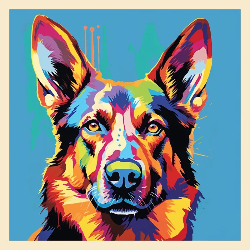 Deutscher Schäferhund Pop Art