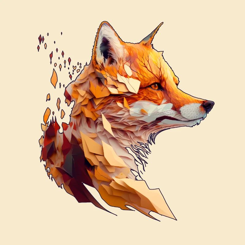 Polygon Fox Design, Pretty Fox