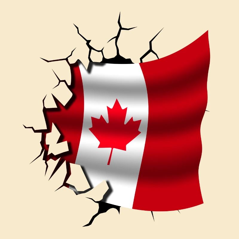 Drapeau du Canada - Canada - Drapeau Broken Design