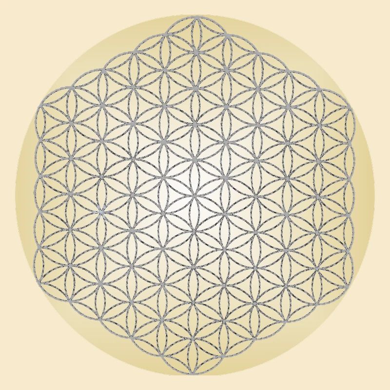 Blume des Lebens Silber - 5. Dimension - Mandala