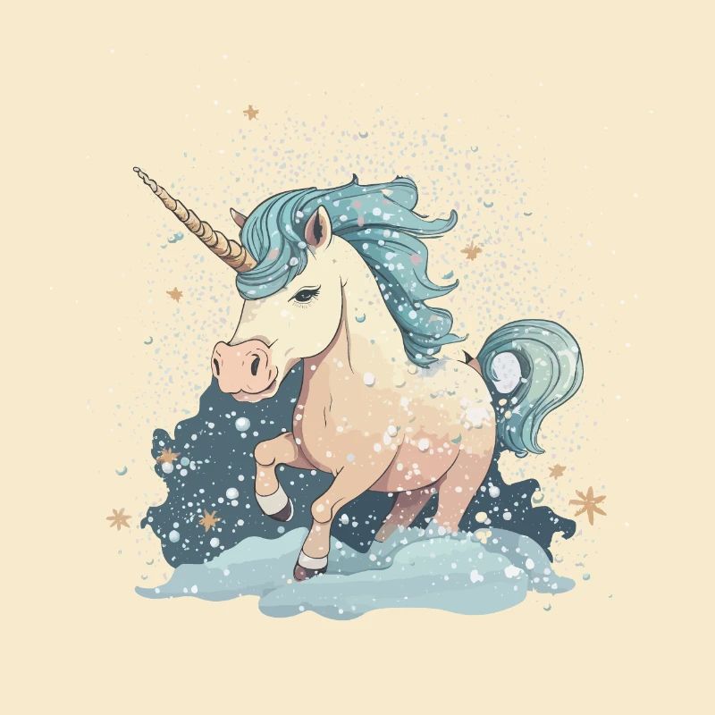 Licorne enneigée