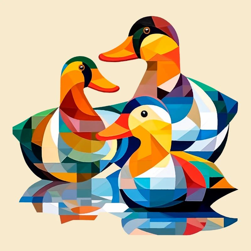 Ducks Cubism 2