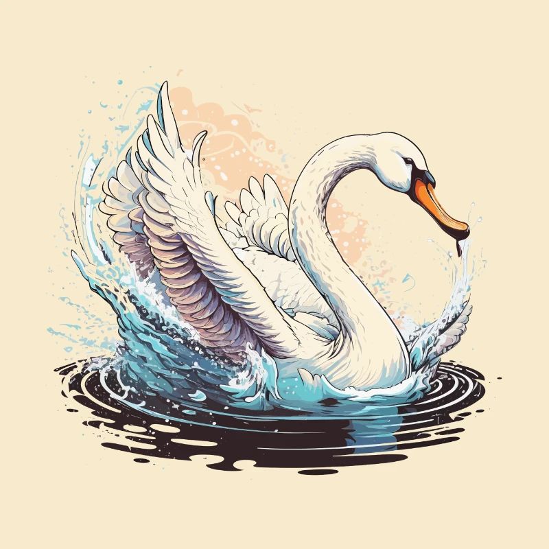 Tauchender Schwan