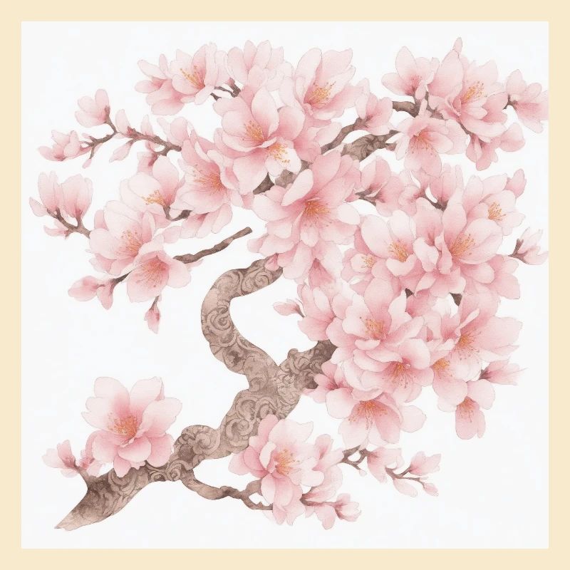 Japanese cherry tree blossoms