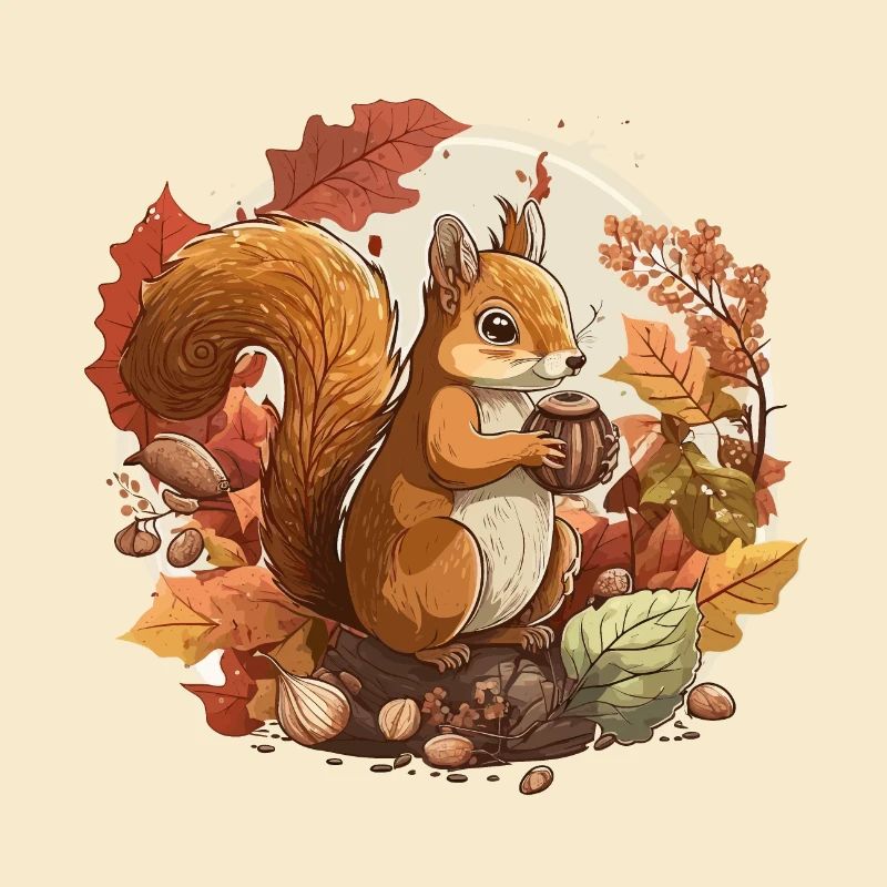 Eichhörnchen-Ernte