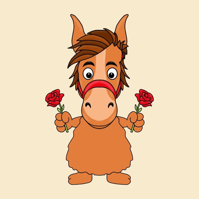 BLUMEN - PFERD - PONY