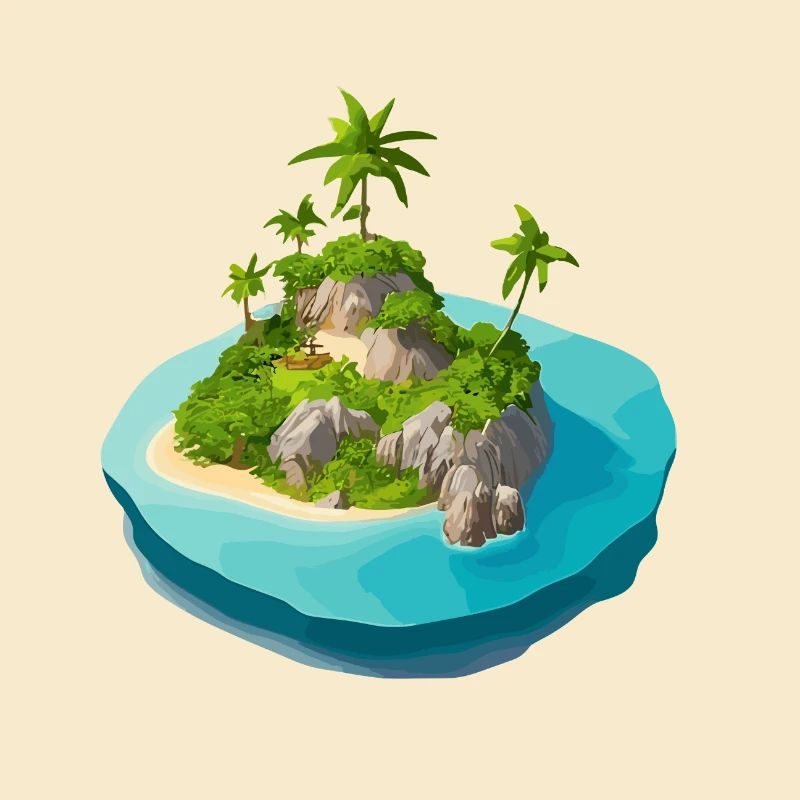 Insel vectorisiert