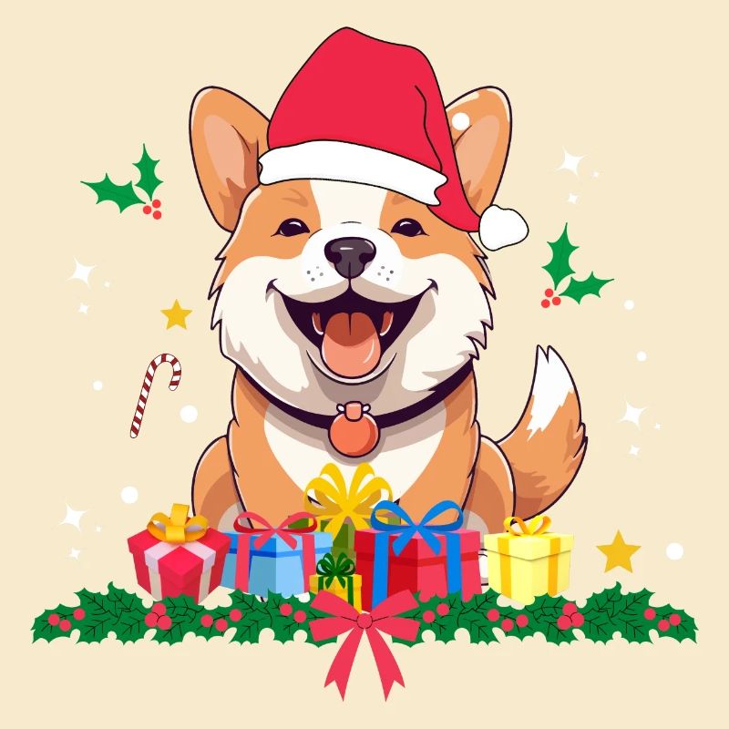 Noël de chien. Cadeau de Noël