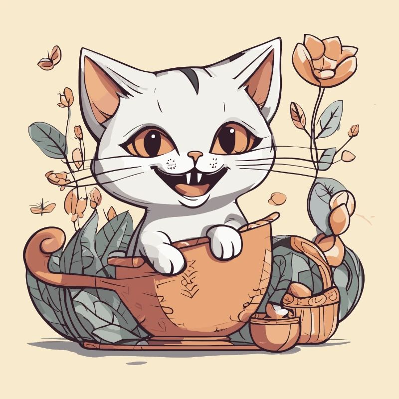 Katze im Topf
