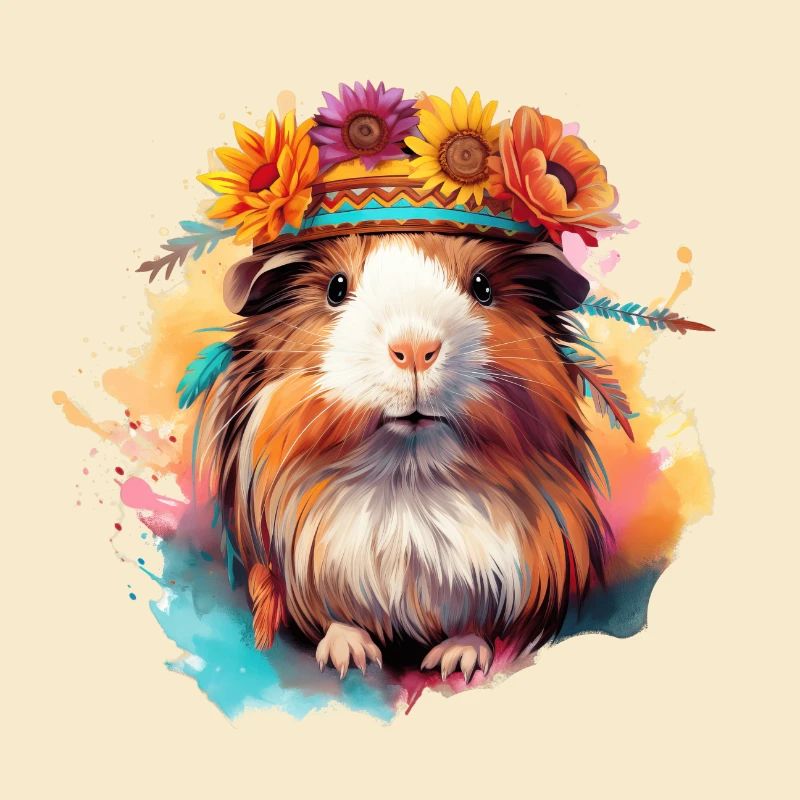 Cochon d’Inde Boho coloré