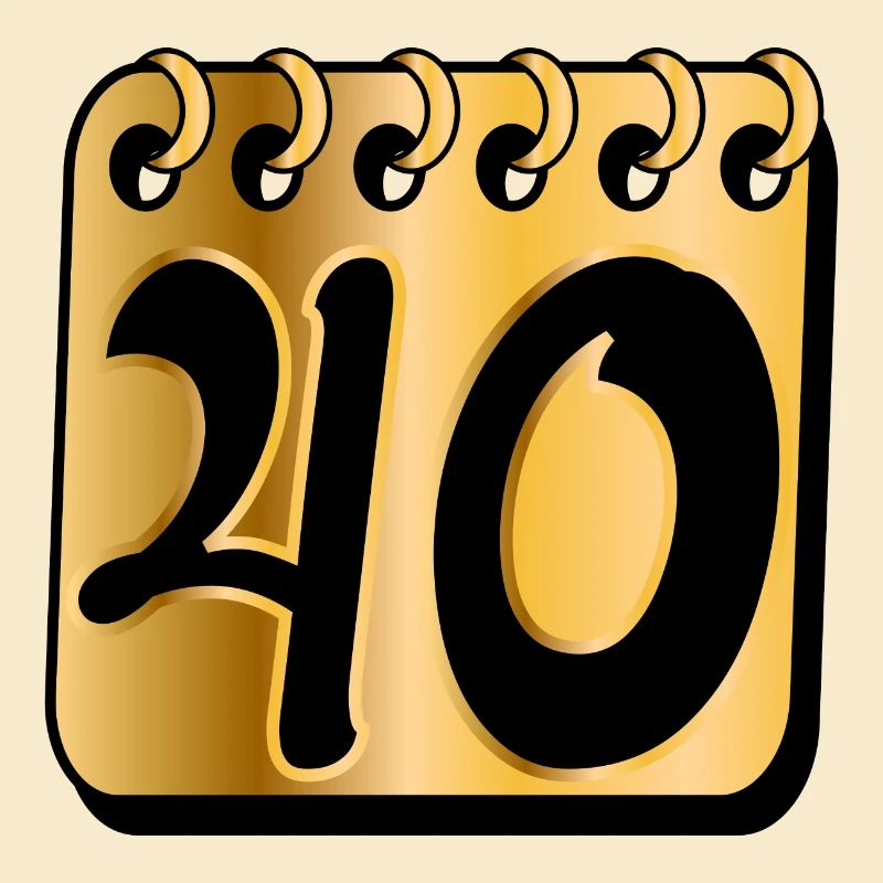 Zahl Vierzig - 40. Geburtstag