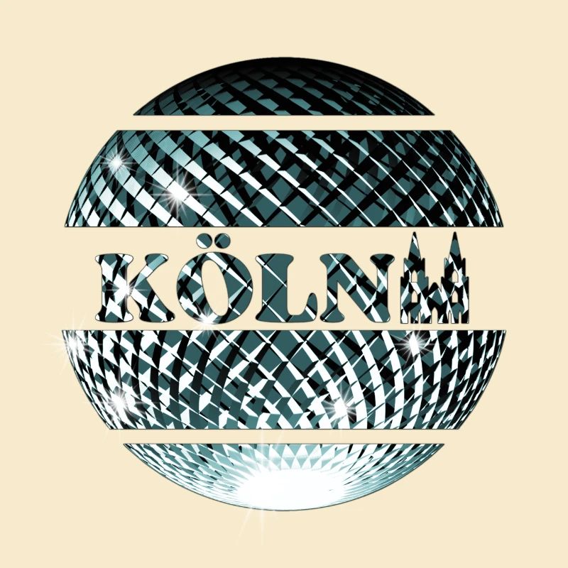 Köln Logo mit platinblauer Diskokugel