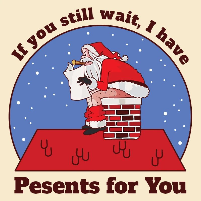 Weihnachtsmann beim Kacken