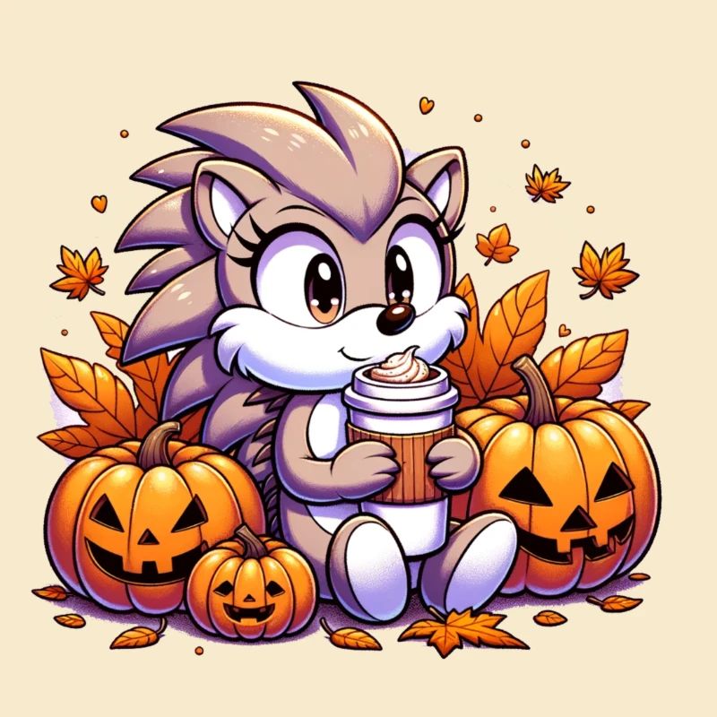 Hérisson boit Halloween