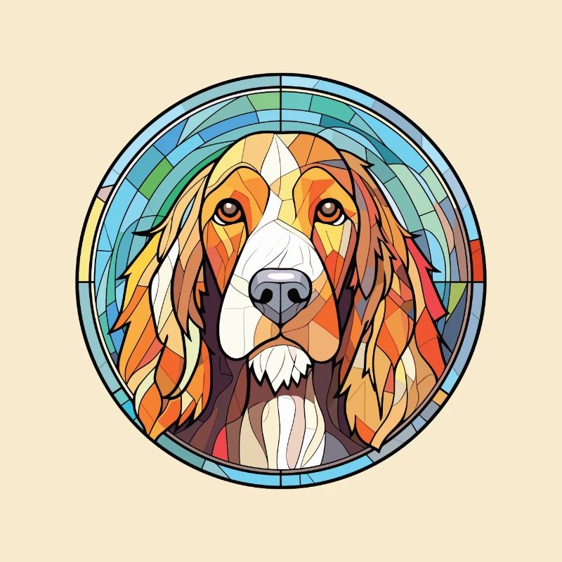 German Wirehaired Pointer Dog Breed Watercolor