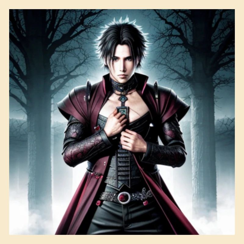 Gothic Vampirheld im Mantel