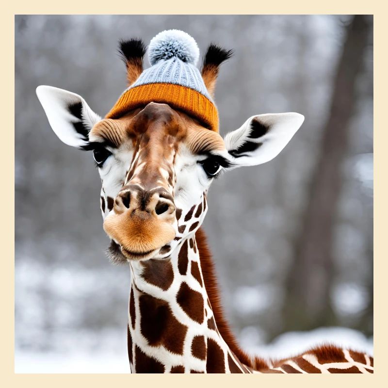 Die Winter-GIraffe
