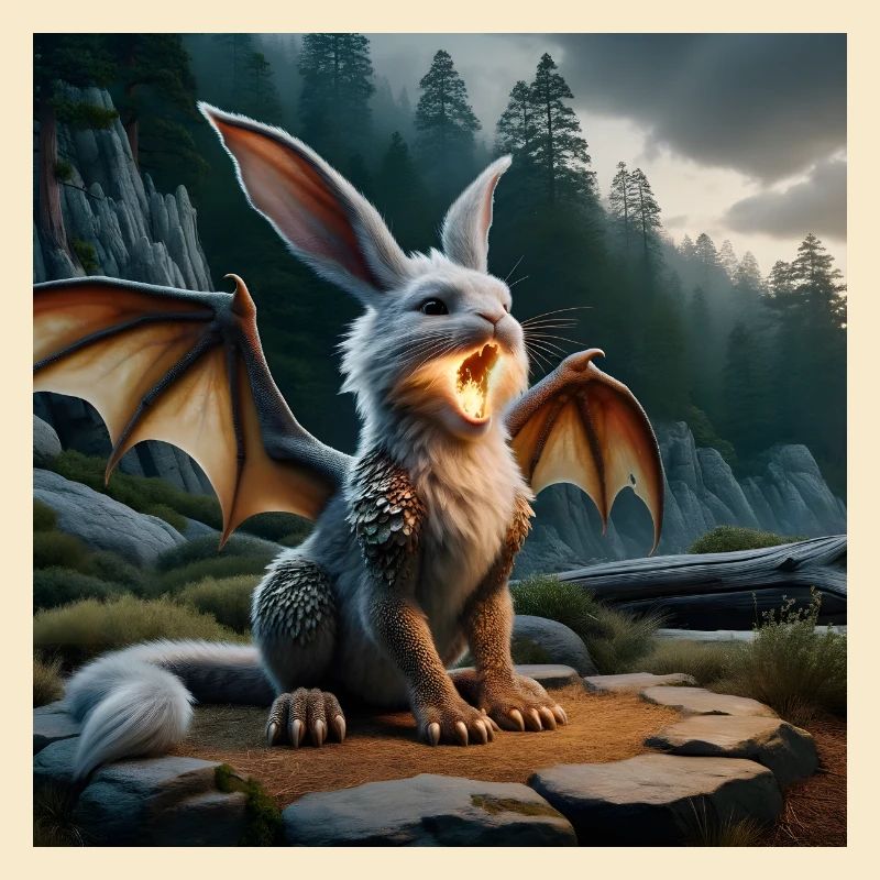 Feuerspeiender Hase Drache #20