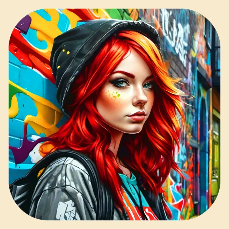 Cooles irisches rothaariges Mädchen