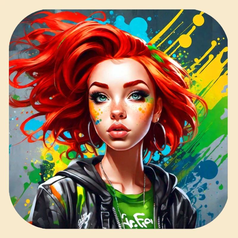 Cooles irisches rothaariges Mädchen