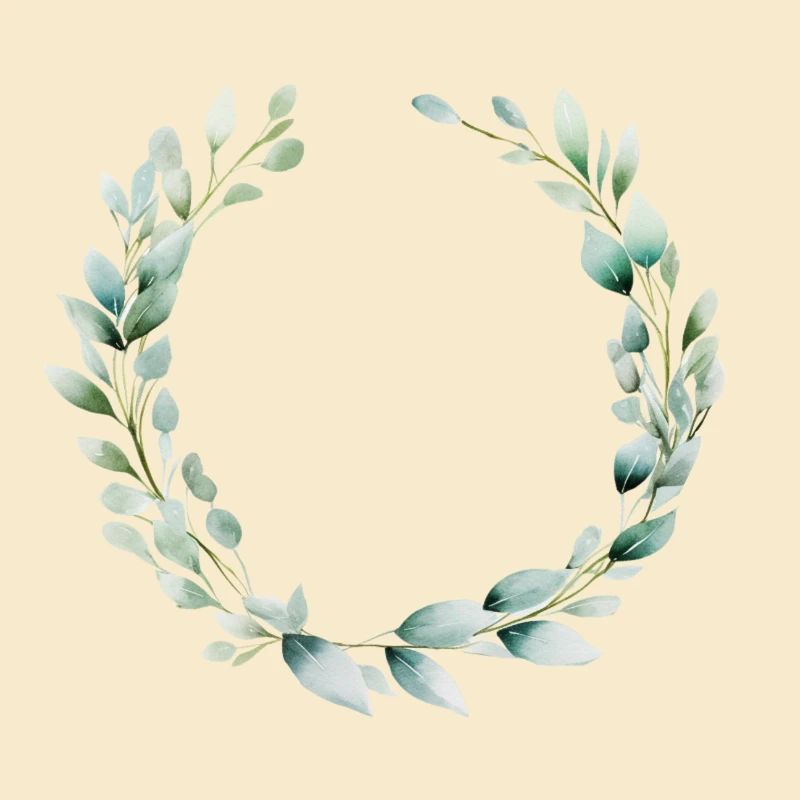 Halbkranz Elegant Eukalyptus personalisierbar