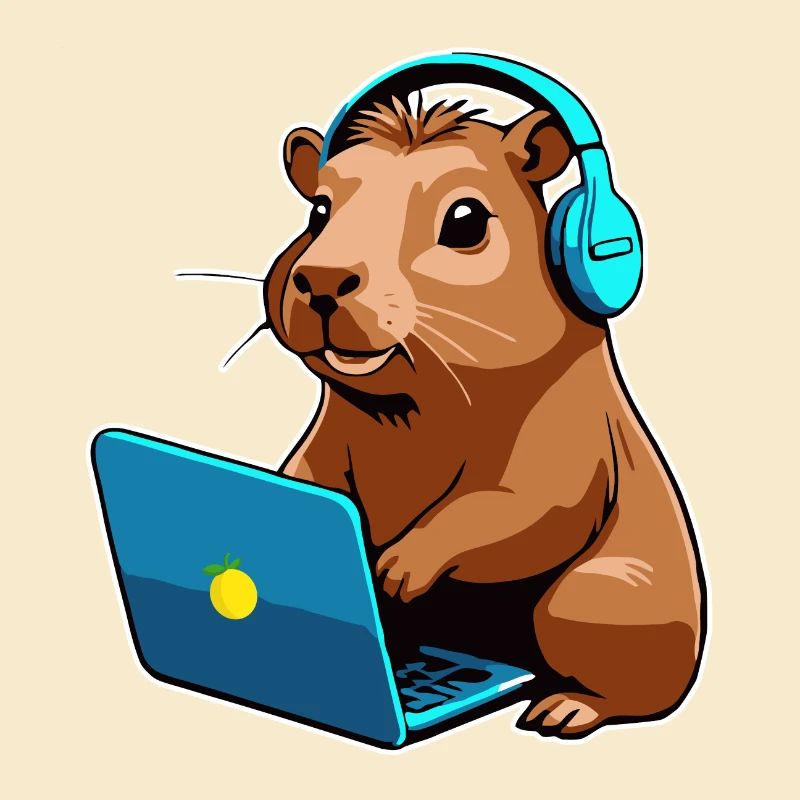 Capybara Programmierer Coder Computer