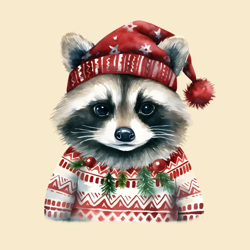 Herr Waschbär im Norweger-Pulli