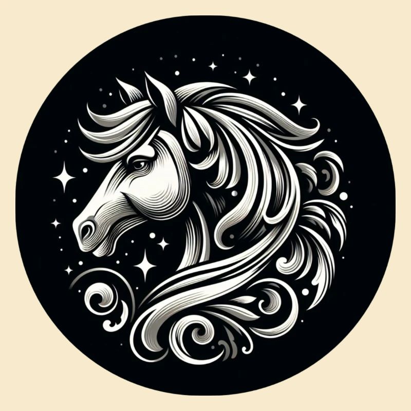 Pferd Kopf mit Sternen