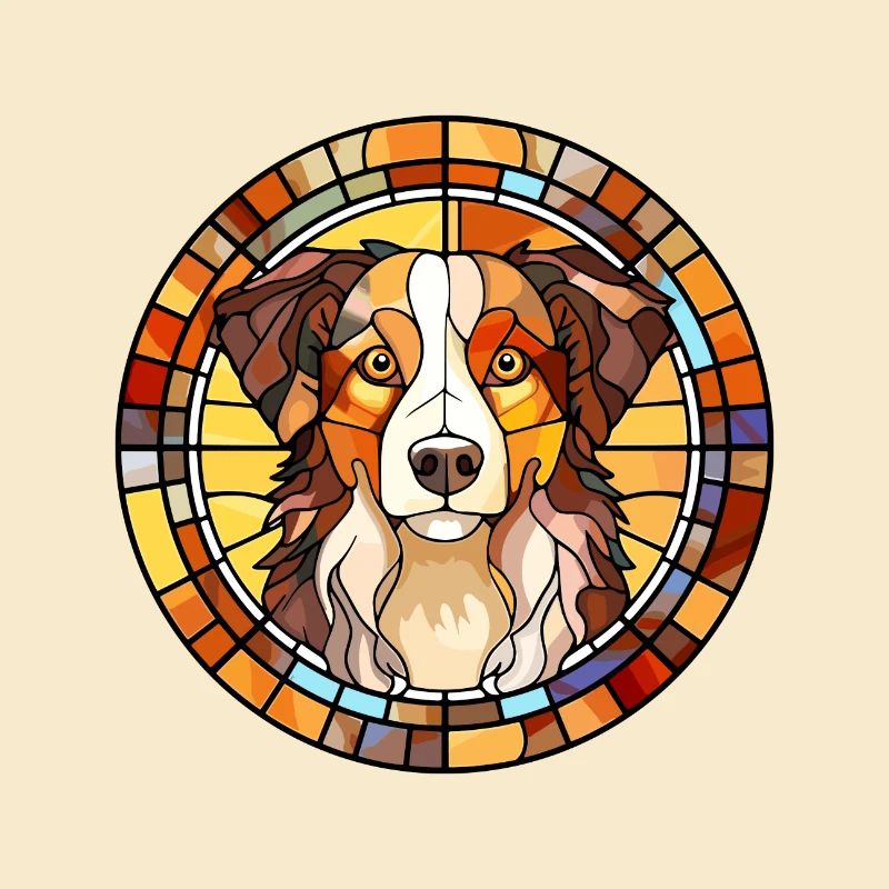 Australian Shepherd Hunderasse Buntglas Farbe