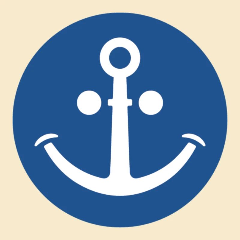Fröhlicher Anker (dunkelblau)