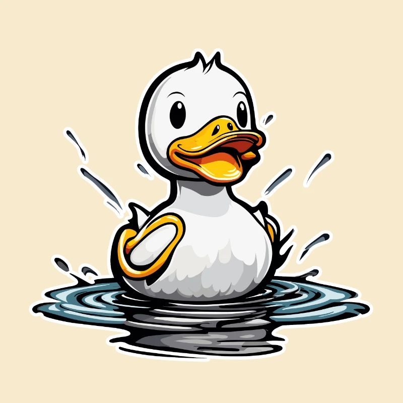 Canard en caoutchouc / canard en caoutchouc / eau / baignoire