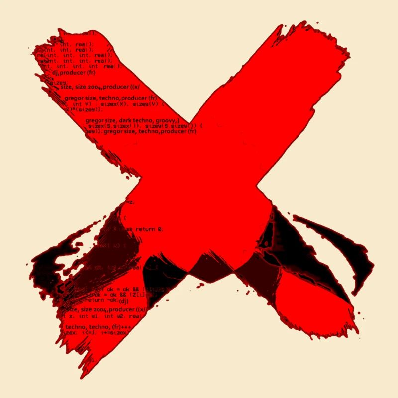 X Rouge sur Code Noir gregor size