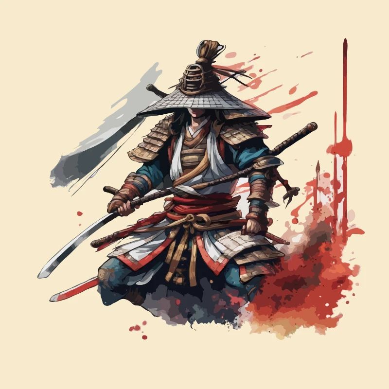 Samurai / Japanisch / Harakiri / Katana / Mann