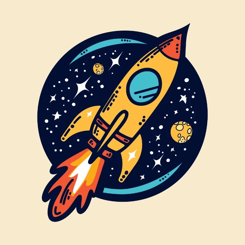 Fusée voyageant dans l’espace