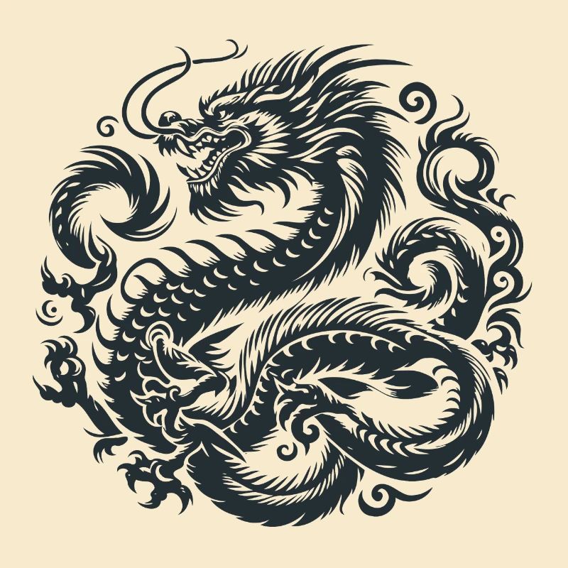 Tatouage de dragon chinois