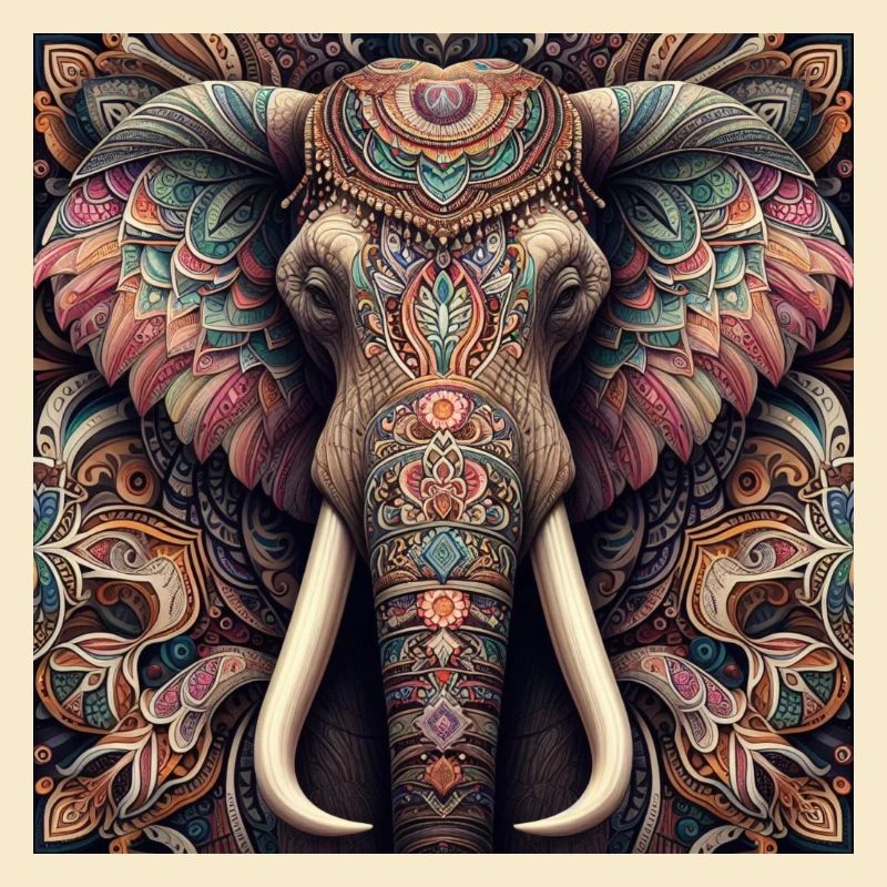 Éléphant décoré