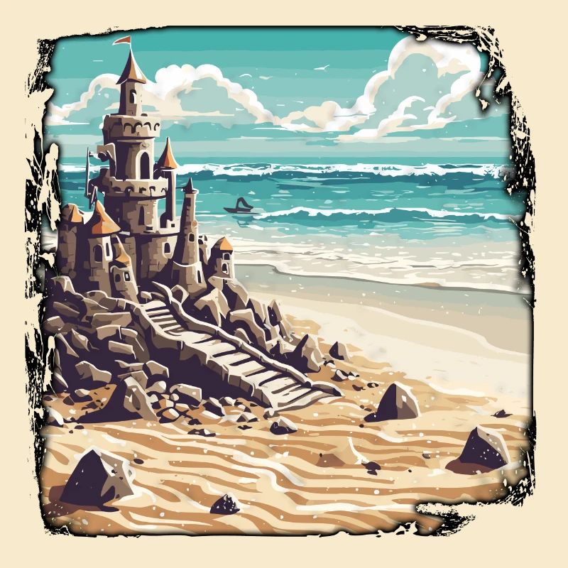 Château de sable / Construction / Jouer / Château / Vacances